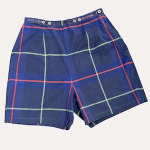 Blue Plaid Womens Shorts - Etsy
