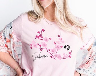 Sakura Unisex T-Shirt, Cherry Blossom Tee, Floral Print Shirt, Japanese Inspired Top, Nature Lover Gift