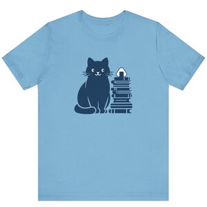 Japanese Cat Tee Kawaii Japanese T-Shirt Cute Kitty Shirt Anime Top Japan travel outfit Cute black cat Tshirt Onigiri shirt image 6
