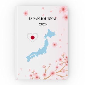 Diario de viaje a Japón, cuaderno de páginas en blanco, agenda, cuaderno de bocetos, bullet journal