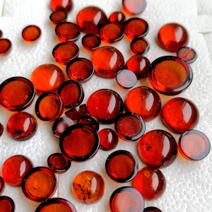 Cognac Baltic Amber Cabochons: Round Flat-Based Jewelry Making