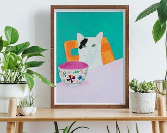 Breakfast with Major Tom Spots Art Print