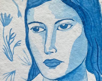 Female Portrait ink drawing