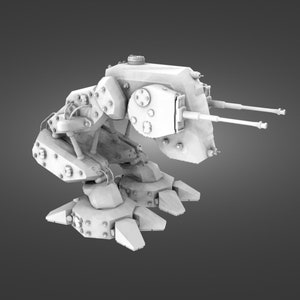 War Robot – STL Files for 3D Printing – Miniature for Tabletop Wargames Print Scale 28mm / 20mm / 15mm / 10mm Sci-Fi Science Fiction SF