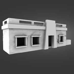 Egyptian Long House – STL Files for 3D Printing – WW2 Scenery for Tabletop Wargames and Dioramas – Print Scale 28mm / 20mm / 15mm / 10mm