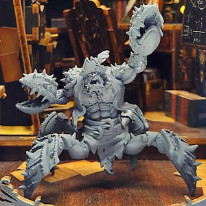 Cursed crab pirate - 3D Printed Collectible Miniatures for DnD, Tabletop RPG, and Dungeons & Dragons Campaigns, monster crab, pirate mutant