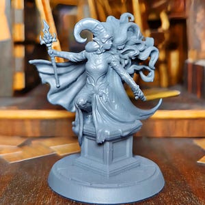 Tiefling Warlock Miniature - DnD Tiefling Figure, Dungeons and Dragons Tiefling, Warlock Mini DnD, Mini Tiefling Warlock, Mini Warlock