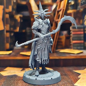 Wraith with a scythe - DnD miniatures, dnd mini, Death knight dnd minis, dungeons and dragons miniature, Dnd gifts dnd figure, Grim Champion