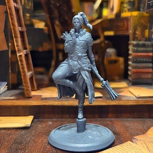Human monk - 3D Printed Dungeons & Dragons Miniatures - Tabletop RPG Character Figurines for Roleplaying Games - female monk,  woman monk