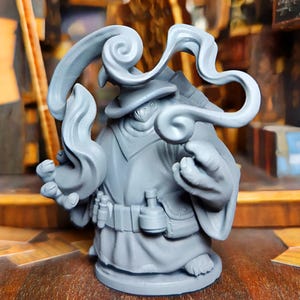 Schildkröte Hexenmeister - 3D Gedruckte Fantasy Miniaturen für DnD, Tabletop RPG, Sammlerfiguren - Schildkröte Magier, Schildkröte Zauberer