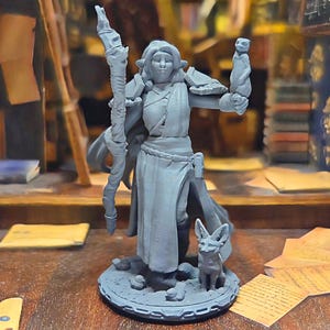 Firbolg Druid - 3D Printed Fantasy Miniatures: Collectible Figurines for D&D, Tabletop RPG, and Dungeons and Dragons - elf druid