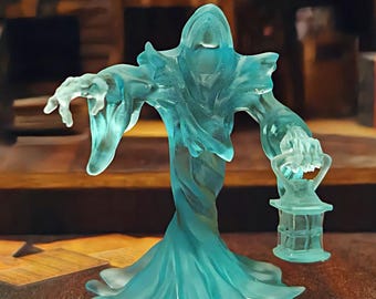 Wraith with lantern - DnD miniatures, dnd mini, Monsters minis, dungeons and dragons, Dnd gifts, figure, transparent ghost, spirit of death