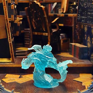 Wassergeist Miniatur - DnD Monster, Dungeons & Dragons Elementar Figur, RPG Tabletop Spiel Geschenk, Wasserzauber, kleineres Wasserelementar