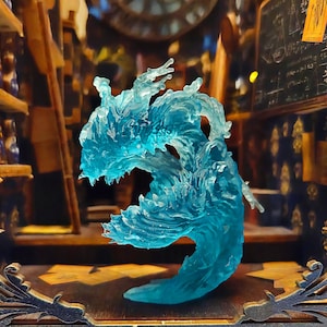 Wassergeist Mini - DnD Elementar Miniatur für Tabletop RPG, Dungeons & Dragons, Fantasy Gaming, lebendiges Wasser, Wasserelementar