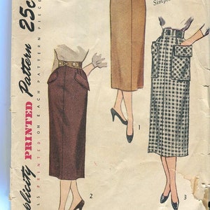 50s Skirt pattern-Simplicity 3330 - 24" waist - "Simple to Make" Cut & Complete
