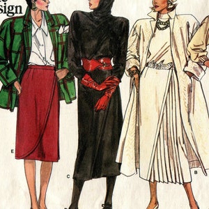 May include: A sewing pattern for five different skirts. The pattern is for Vogue's Basic Design and the pattern number is 1633.
