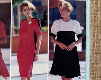 Butterick 6133 - UNCUT Vintage 90s Loose Fitting Dress Pattern - Sizes 6-10 - Chetta B - Easy