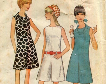 McCall's 8834 Vintage 60s  Pantdress pattern - 36" bust - Cut & Complete - AS IS