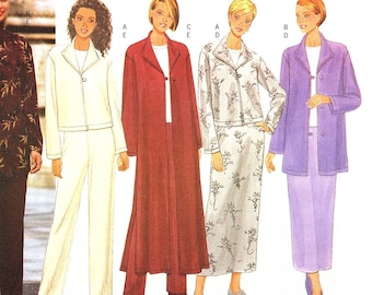 Butterick 6268 UNCUT Skirt and Pants Pattern Wardrobe Size 20-22-24 Misses'/Misses' Petite Jacket Fast and Easy Pattern Duster Butterick 6268 UNCUT Skirt and Pants Pattern Wardrobe Size 20-22-24 Misses'/Misses' Petite Jacket Fast and Easy Pattern Duster