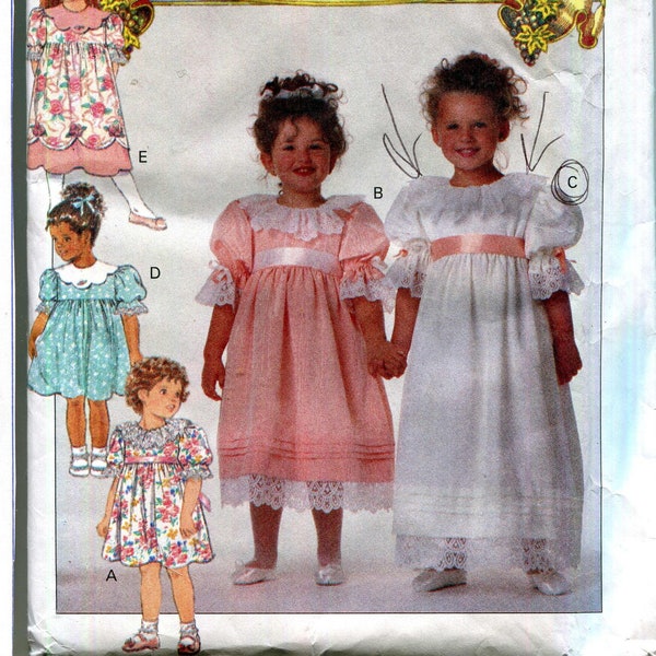 Butterick 3214 "It's Enchanting" Vintage 90s Girl's Special Occasion Dress - Size 4-5-6 - UNCUT