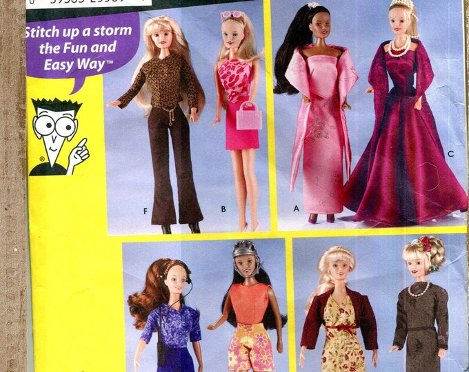 Barbie - Simplicity 7073 Fashion Doll Wardrobe Pattern UNCUT Sportswear ...