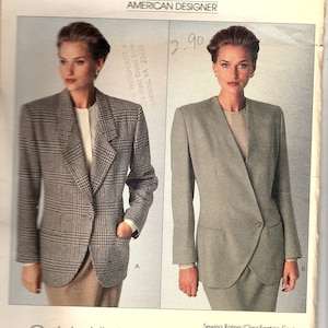Choice of 1  - Calvin Klein Vogue Designer UNCUT Vintage Patterns - Blouses and Suiting Coordinates Sixes 6-10