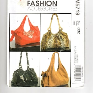 McCall&#39;s  M5719 - UNCUT -Shoulder bags. &quot;Hobo bags&quot;
