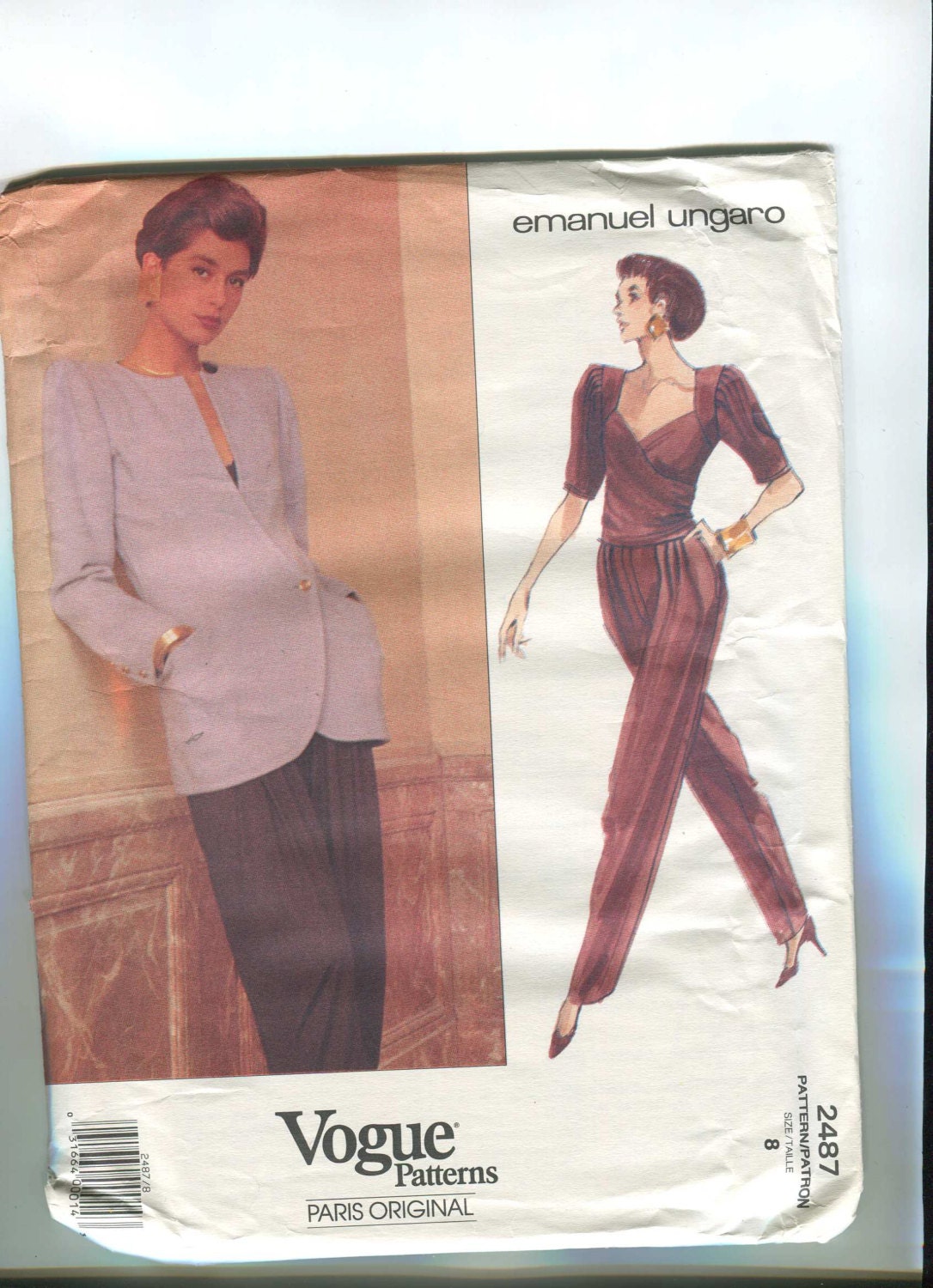 Emanuel Ungaro - Vogue Paris Original 2487 Vintage Draped