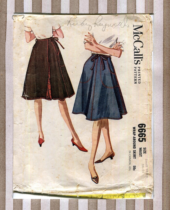 Vintage wrap top around skirt pattern