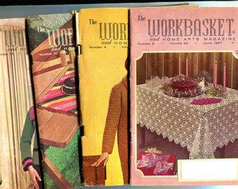 Lot of 4 Workbasket magazines from 1966-1967