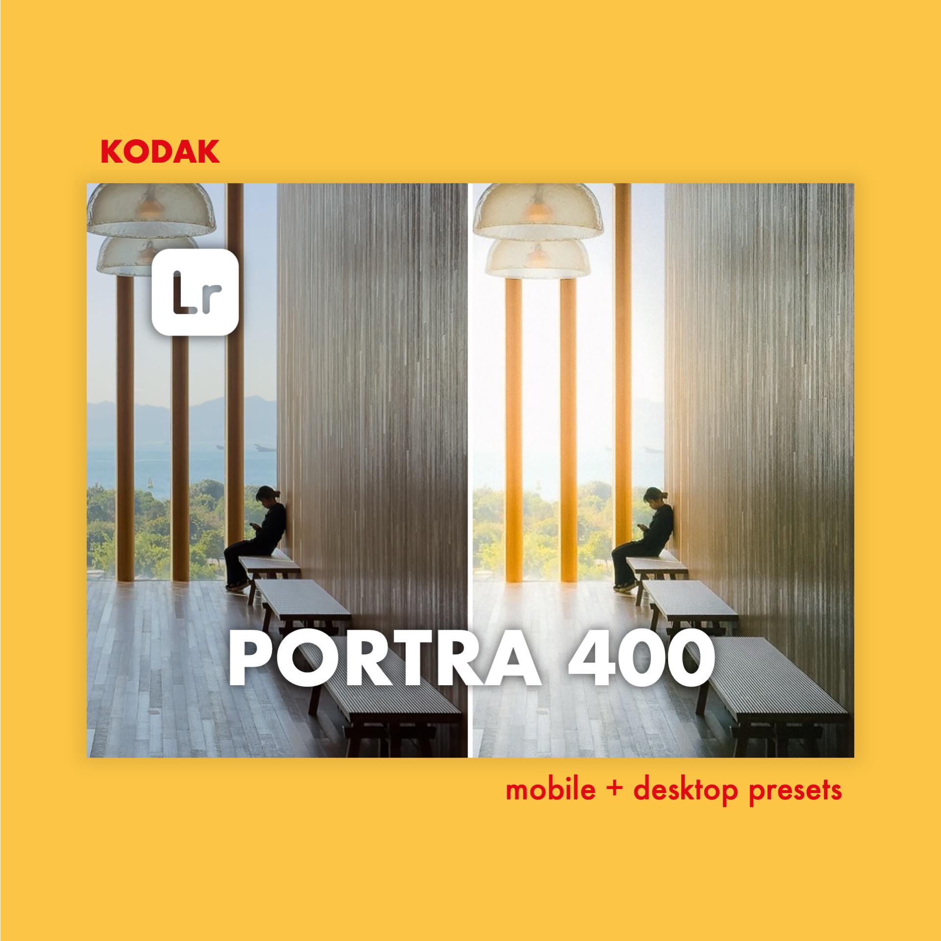 KODAK PORTRA 400 Lightroom Preset for iPhone, Mobile, DSLR, Desktop etc. | 35mm Analog Film Filter for instagram, blogs, influencers