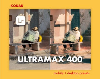 KODAK ULTRAMAX 400 Lightroom Preset for iPhone, Mobile, DSLR, Desktop etc. | 35mm Analog Film Filter for instagram, blogs, influencers