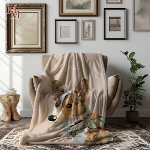 Custom Pet Blanket Using Pet Photo