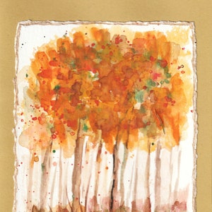 Carte de voeux abstraite-aquarelle, carte de paysage/carte d'anniversaire/carte peinte à la main