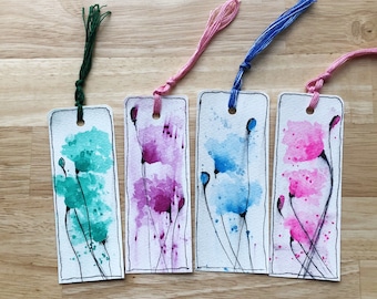 Floral Watercolor Gift Tags - Set of 4 Gift Tags - Colorful Gift Tags - Birthday Gift Tags - Hand Painted Gift Tags