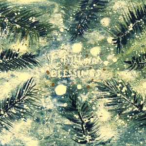 Carte de voeux de Noël abstraite, carte de voeux aquarelle, carte de voeux peinte, carte d'art cadeau