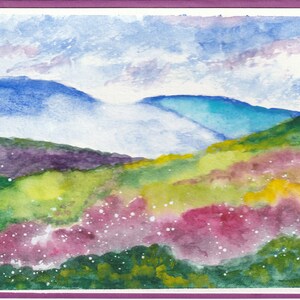 Carte de voeux d'été, carte de voeux aquarelle, carte aquarelle originale peinte à la main, carte d'art cadeau