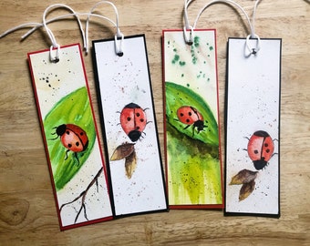 Watercolor Nature Bookmarks, Original Hand Painted Bookmarks,Gift Book Accessories