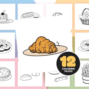 Coloring Pages for Adults Printable Bakery Coloring Pages Instant Download Bakery Items Colouring Desserts