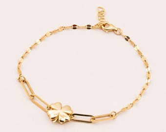 Lucky Bracelet With A Gold 4-Leaf Clover Charm - Tales In Gold - Foto 10