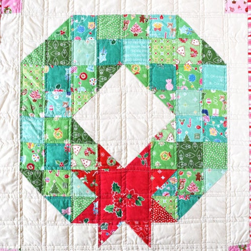 PDF Pattern Merry Wreath Mini Quilt Pattern Christmas Mini Etsy