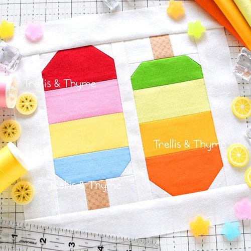 Popsicle Parade Quilt Pattern PDF Etsy