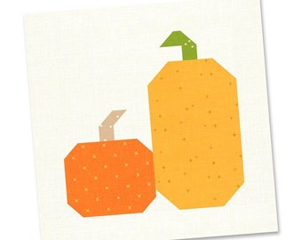 Wzór na blok kołdry „Pumpkin Patch” – Przytulna jesień (wzór PDF)