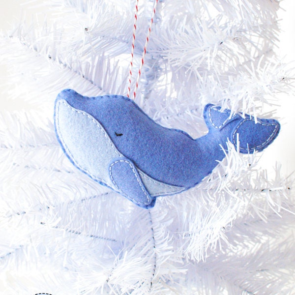 PDF Pattern - Arctic Whale, Winter Felt Ornament Pattern, Christmas Ornament, Softie Pattern, Toy Sewing Pattern