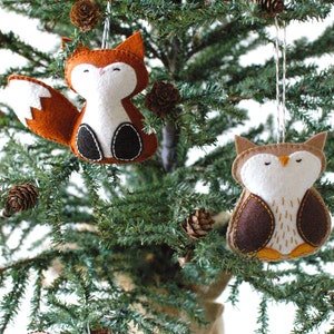 PDF Pattern Woodland Fox, Winter Felt Ornament Pattern, Christmas Ornament, Softie Pattern image 3