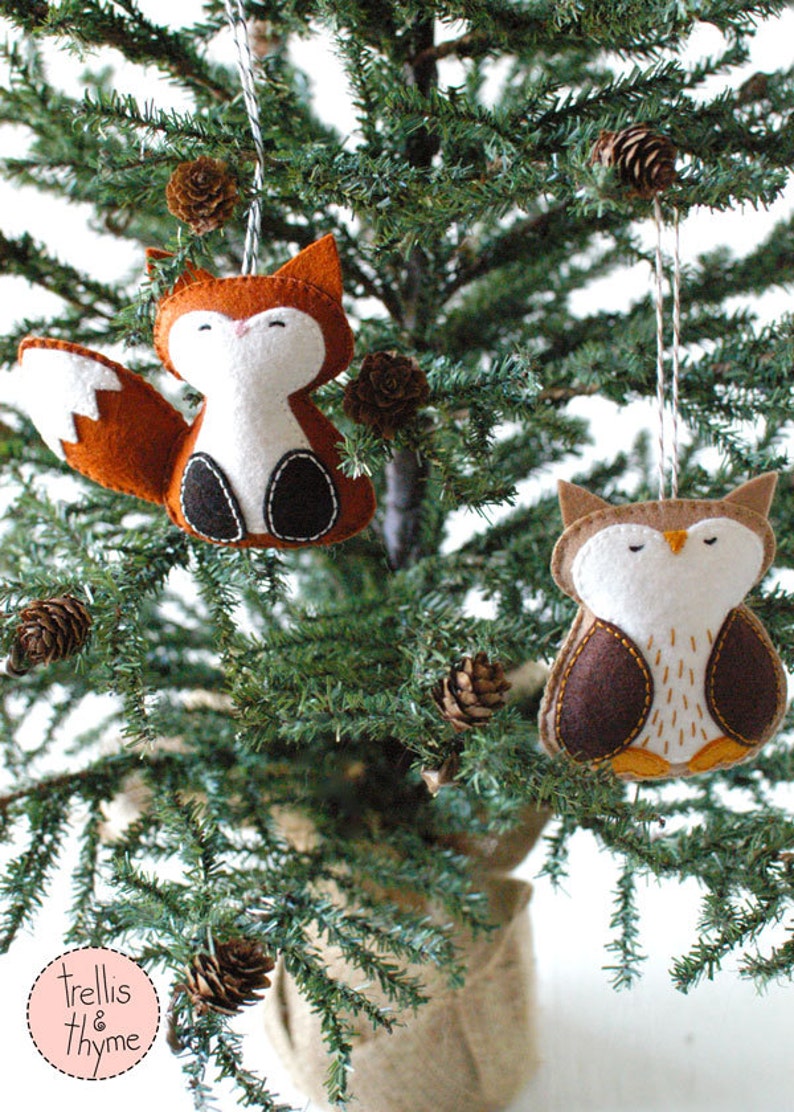 PDF Pattern Woodland Fox, Winter Felt Ornament Pattern, Christmas Ornament, Softie Pattern image 3