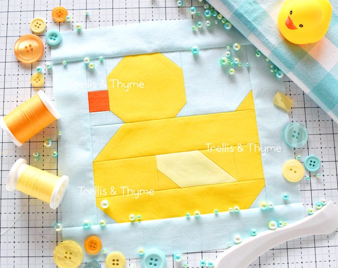 PDF Pattern Little Ducky Quilt Block Pattern Traditional - Etsy