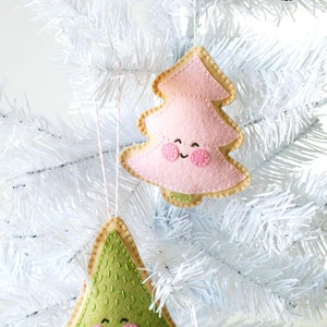 PDF Pattern Merry Little Trees Sewing Pattern, Christmas Ornament Pattern, Holidays, Kawaii Felt Pattern, Softie Pattern image 4