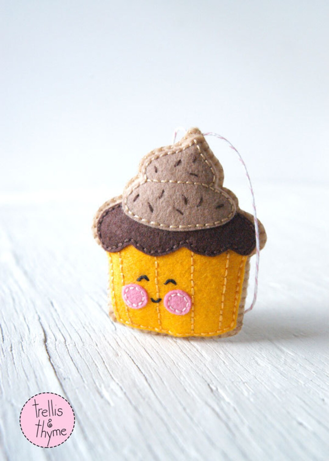 PDF Pattern - Little Cupcake Felt Softie Pattern, Felt Stitching ...