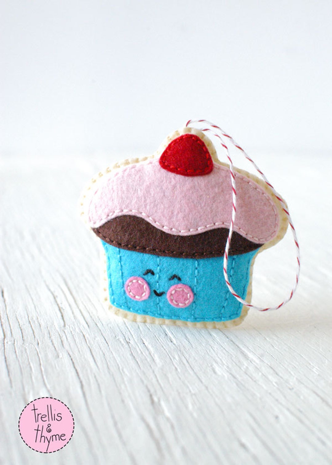 PDF Pattern - Gumdrop Cupcake, Christmas Ornament Pattern, Felt Softie ...